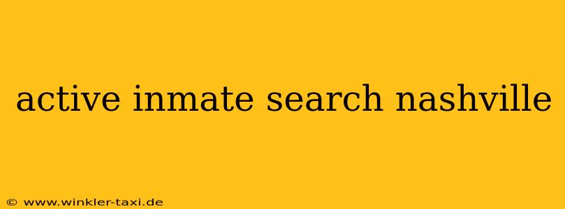 active inmate search nashville