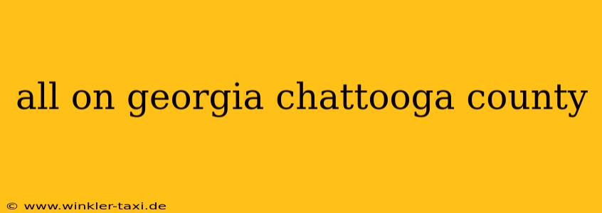 all on georgia chattooga county