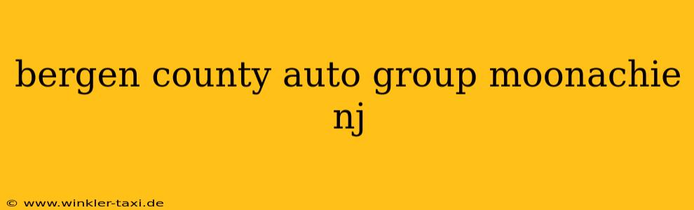bergen county auto group moonachie nj