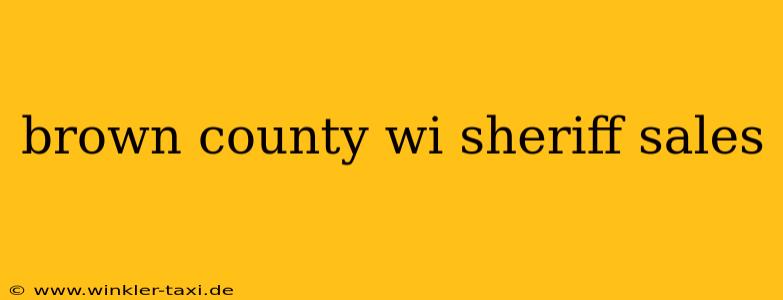 brown county wi sheriff sales