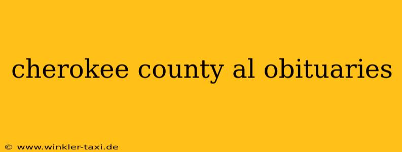 cherokee county al obituaries