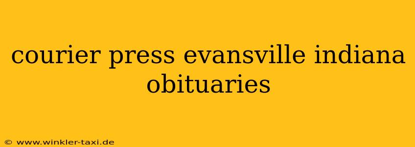 courier press evansville indiana obituaries