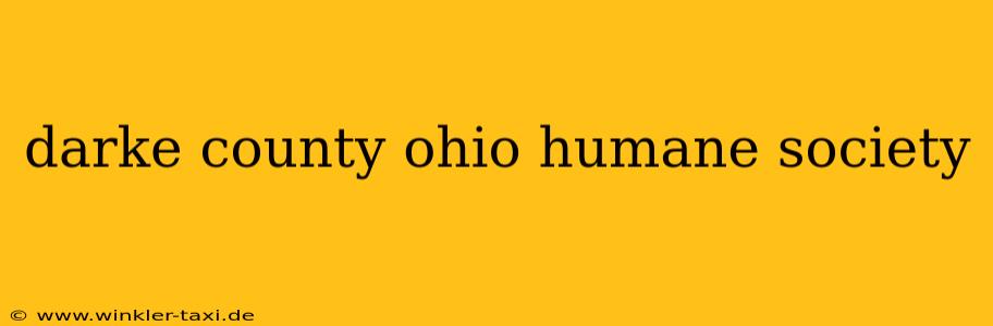 darke county ohio humane society
