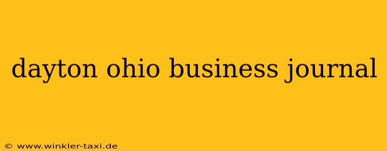 dayton ohio business journal