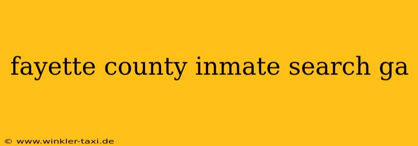 fayette county inmate search ga