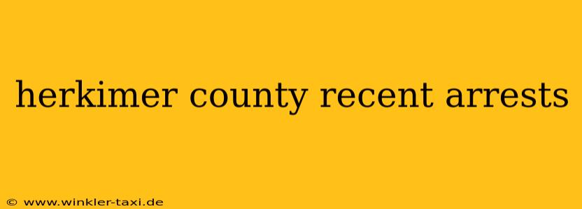 herkimer county recent arrests