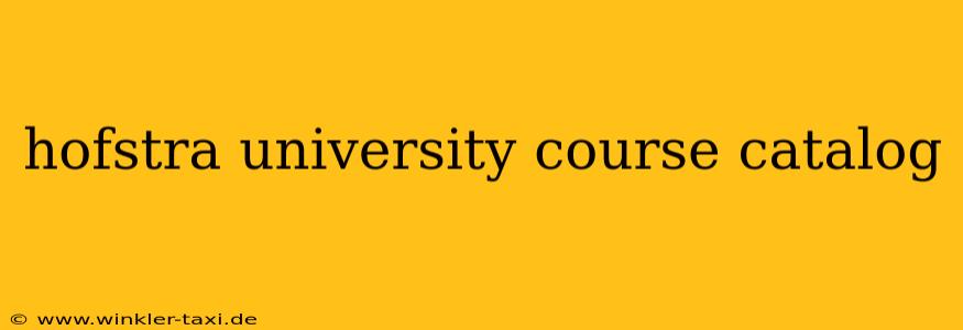 hofstra university course catalog
