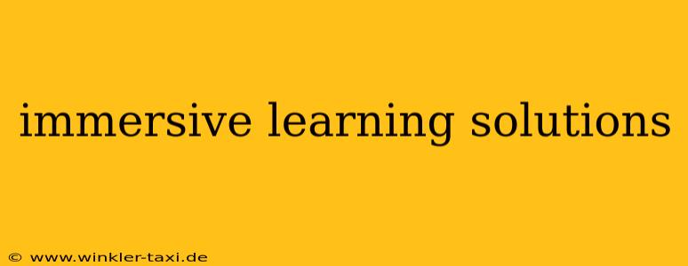immersive learning solutions
