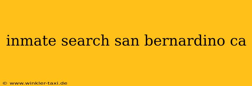 inmate search san bernardino ca