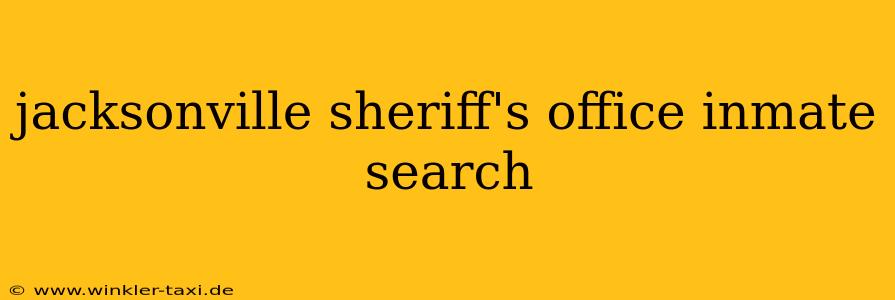 jacksonville sheriff's office inmate search