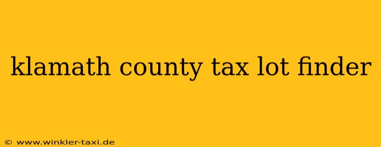 klamath county tax lot finder