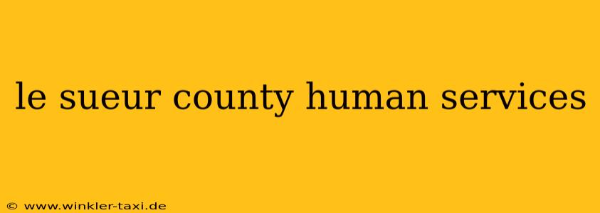 le sueur county human services