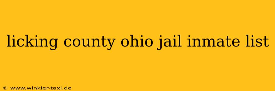 licking county ohio jail inmate list
