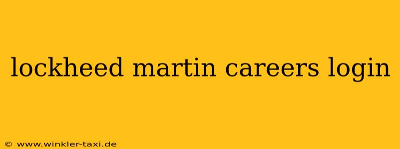 lockheed martin careers login