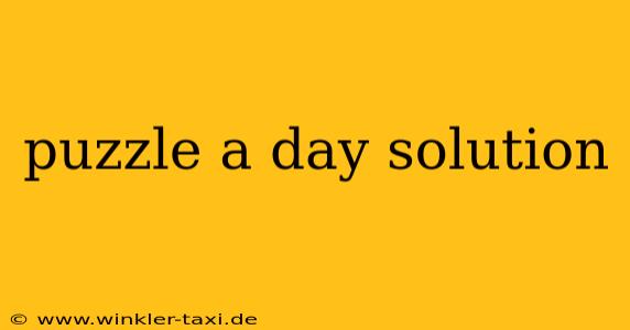 puzzle a day solution