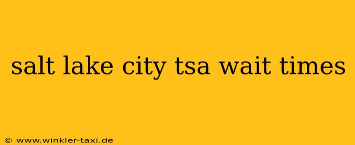 salt lake city tsa wait times