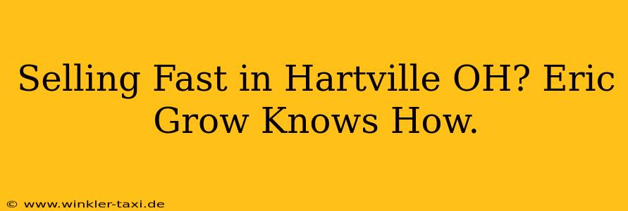 Selling Fast in Hartville OH? Eric Grow Knows How.