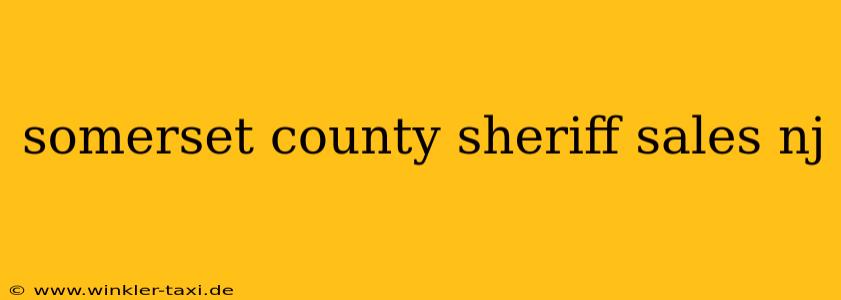 somerset county sheriff sales nj