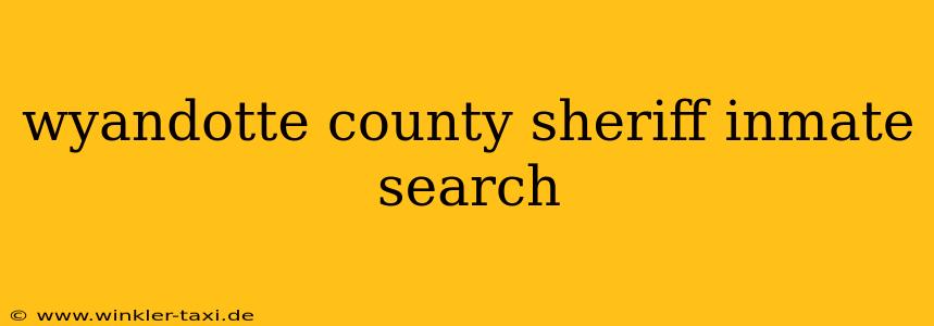 wyandotte county sheriff inmate search